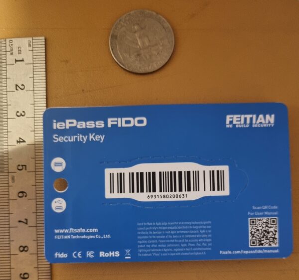 Feitian iePass FIDO2 lyklar