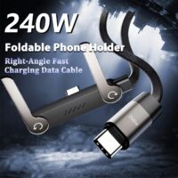 USB-C to USB-C 240W Super Fast Charging data Cable with Foldable Stand (1.5m)